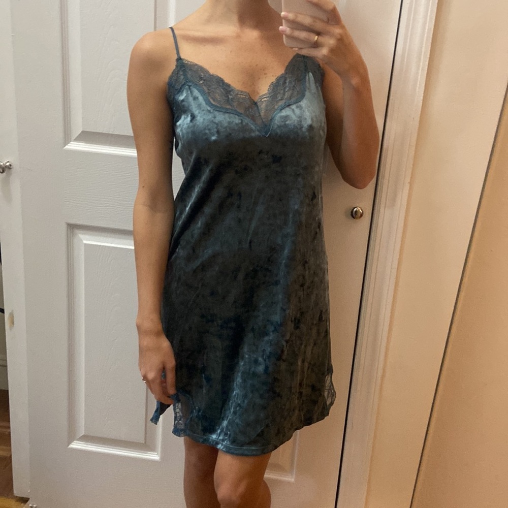 Velvet and lace dress